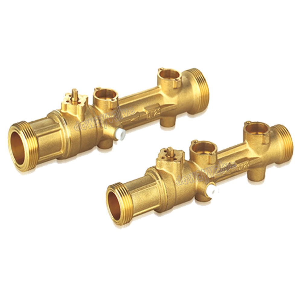 Tubo sensor de medidor de calor alargado con válvula