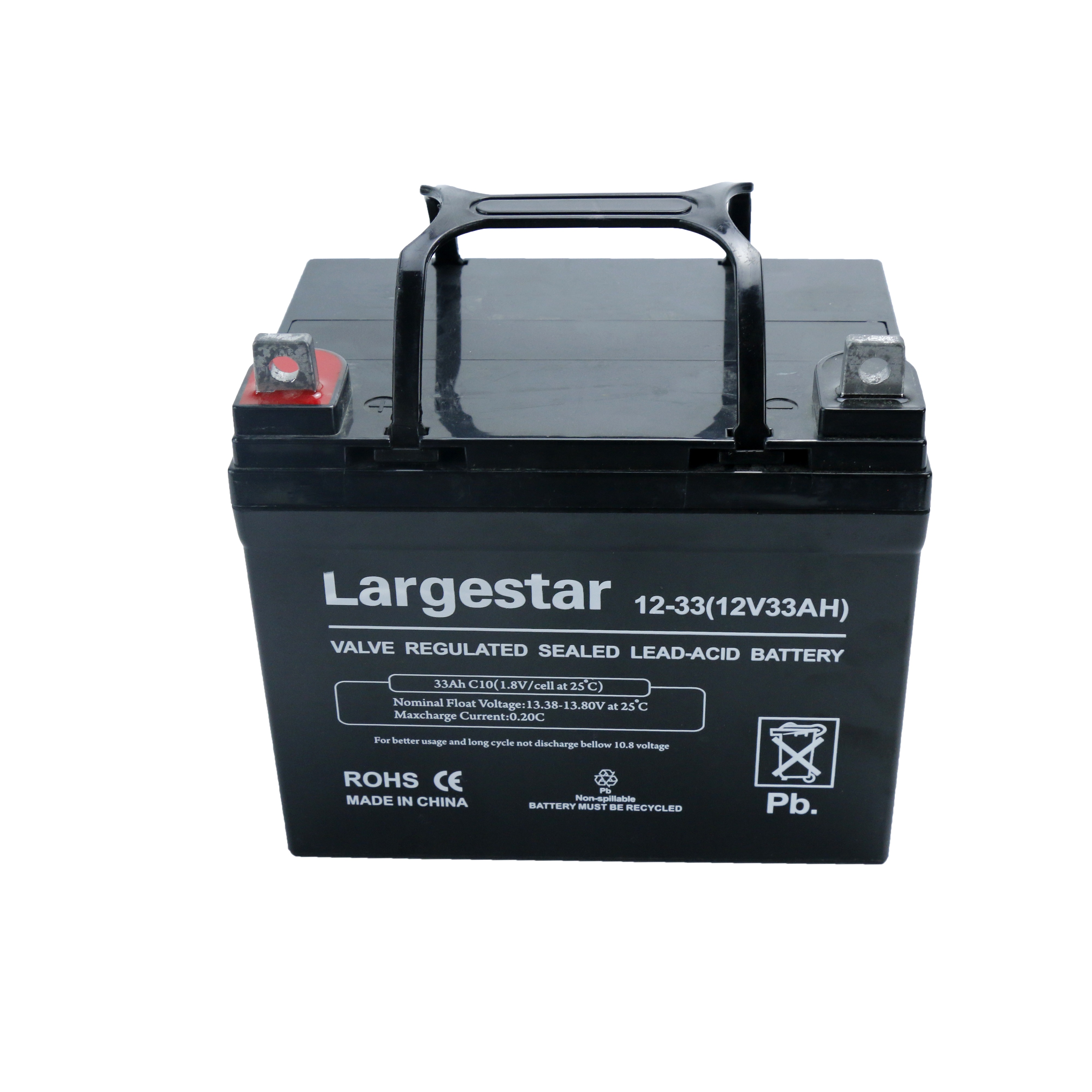 12V 33Ah Solar Storage AGM Backup Emergency VRLA Battery 