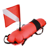 Scuba Dive Torpedo Shape Buoy Signal Float with Flag For Freediving And Spearfishing