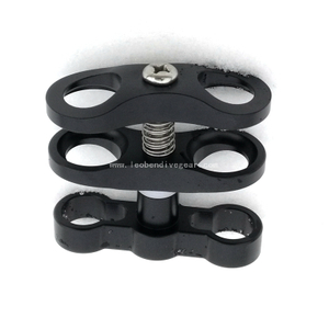 15 Degree Movement 25mm (or 1″) Underwater Aluminum Camera Dive Light Arm Ball Clamp 