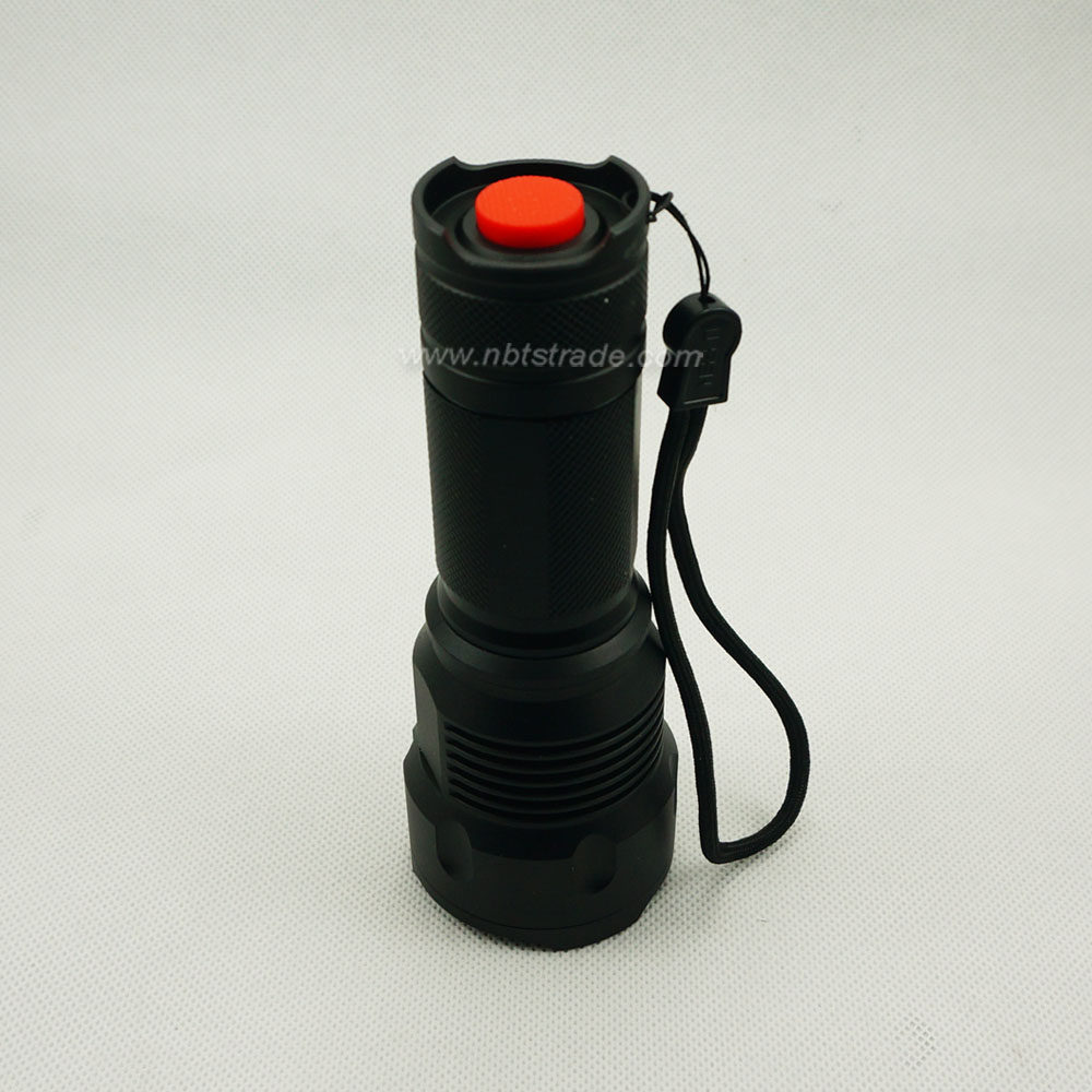 Adjustable Beam Large Lens High Power 350 Lumen T6 LED Flashlight 