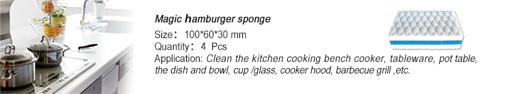 Household Cleaning pack  18pcs from lfsponge include Magic-hamburger-sponge Paquet de ménage 18pcs de lfsponge comprend une éponge Magic-hamburger