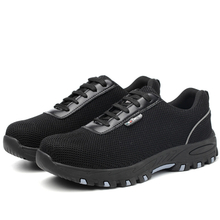 SP014 black metal free fashion sport airport safety shoes