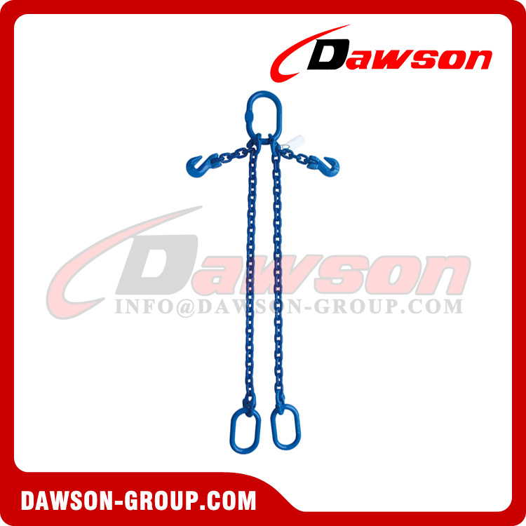 Eslingas de cadena de elevación de pierna doble G100/eslinga de cadena ajustable de 2 piernas de grado 100