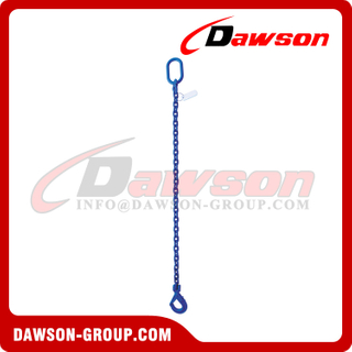 Eslinga de cadena de elevación de una sola pierna G100/eslingas de cadena ajustables de grado 100