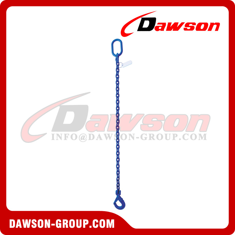Eslinga de cadena de elevación de una sola pierna G100/eslingas de cadena ajustables de grado 100