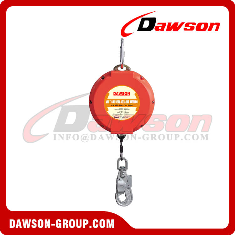 Línea de vida retráctil de alambre galvanizado DSHE-6(S), Línea de vida autorretráctil de acero inoxidable