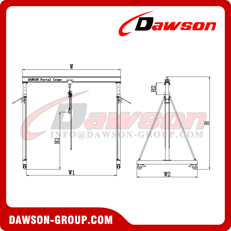 Grúa pórtico elevable ensamblada DS-FT1