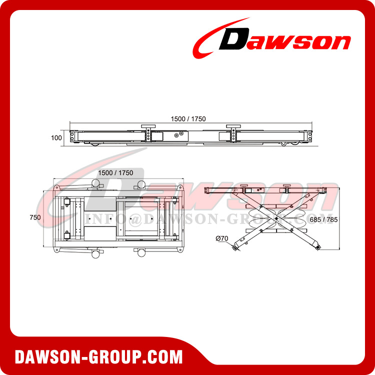 DSQLB8828 DSQLB8838 2.5T 3.5T Gato de aire, soportes de seguridad especiales Gato de aire