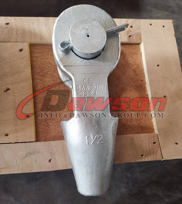 Z&oacute;calos para cable de alambre de zinc abierto de acero DG-416, Z&oacute;calos de acero forjado de hasta 1-12 ', acero de aleaci&oacute;n fundido de 1-58 ' hasta 4 ' - Dawson Group Ltd. - Fabricante, proveedor y f&aacute;brica de China