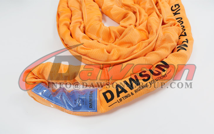 Eslingas redondas de poli&eacute;ster WLL 20T, eslingas de elevaci&oacute;n, eslingas redondas de servicio pesado - Dawson Group Ltd. - Fabricante, f&aacute;brica de China