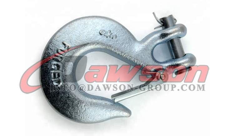 Gancho deslizante de horquilla forjado con pestillo para amarre, Gancho deslizante de horquilla forjado G70 - Dawson Group Ltd. - F&aacute;brica, proveedor, fabricante de China