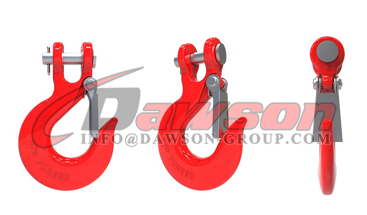 DS127 A-331 G70 Gancho deslizante de horquilla forjado, Gancho deslizante de horquilla forjado G43 con pestillo para amarre - Dawson Group Ltd. - Proveedor de China, F&aacute;brica