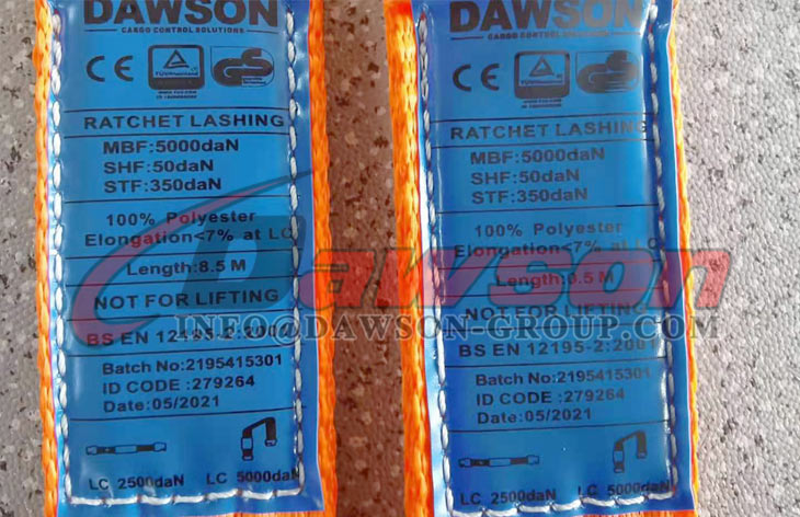 5000kg x 9m ブラック ラチェット タイダウン ストラップ EN12195-2 - Dawson Group Ltd. - 中国メーカー、サプライヤー、工場