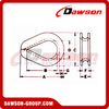 Dedal de cuerda de alambre SS US tipo G414, dedal AISI316 US tipo G414