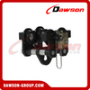 Carro de cadena manual DS-JS 20T 30T, abrazaderas de carro de 20000kg 30000kg