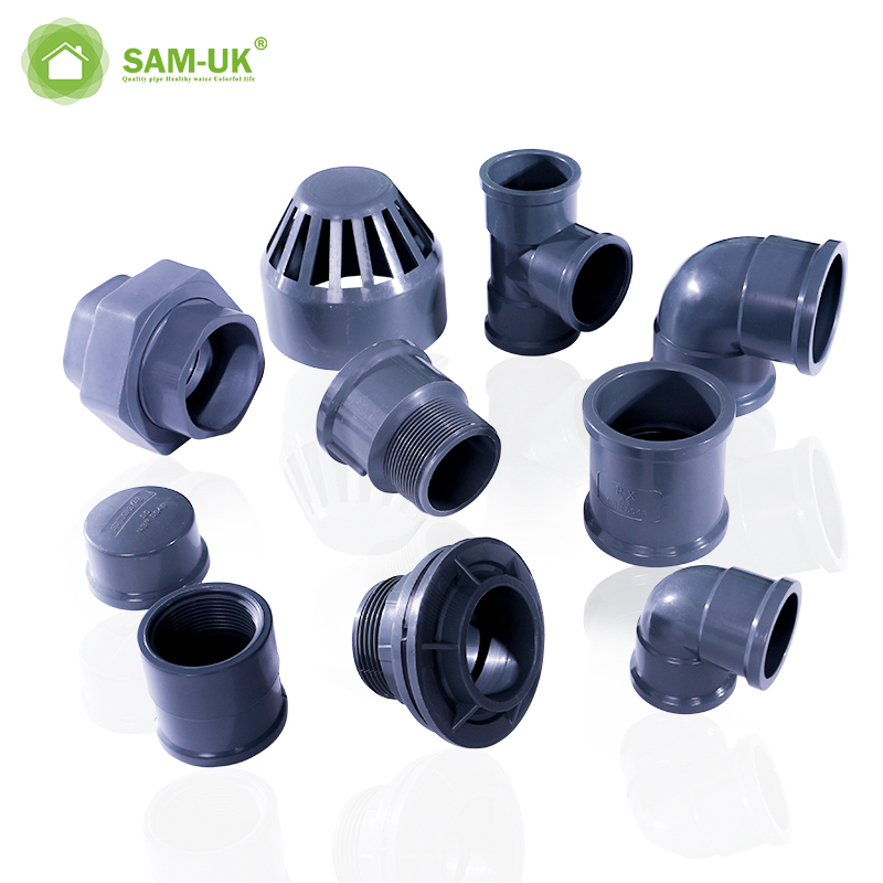Fábrica al por mayor de plástico de alta calidad de pvc fabricantes de accesorios de fontanería adaptador macho roscado de PVC
