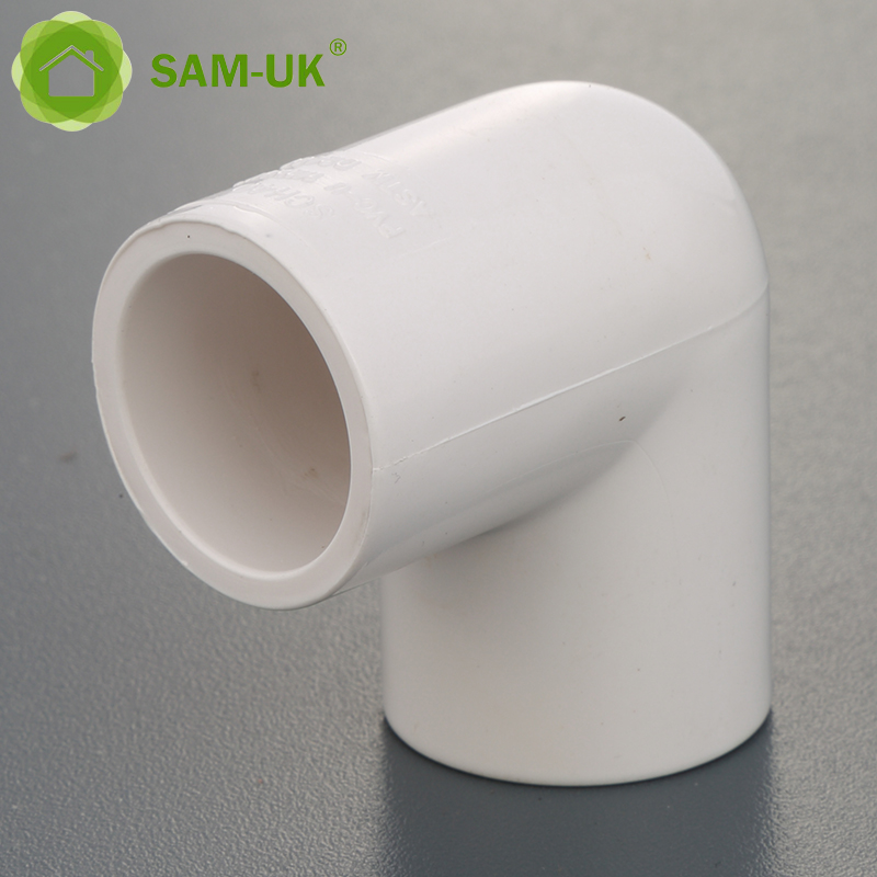 sam-uk 工厂批发高品质塑料 pvc 管道水暖配件制造商 PVC 90 度水母弯头管件