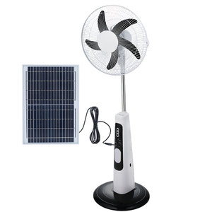 Battery Operated 16 Inch Rechargeable Solar Panel Fan Solar Powered Outdoor Fans Ac Dc Motor