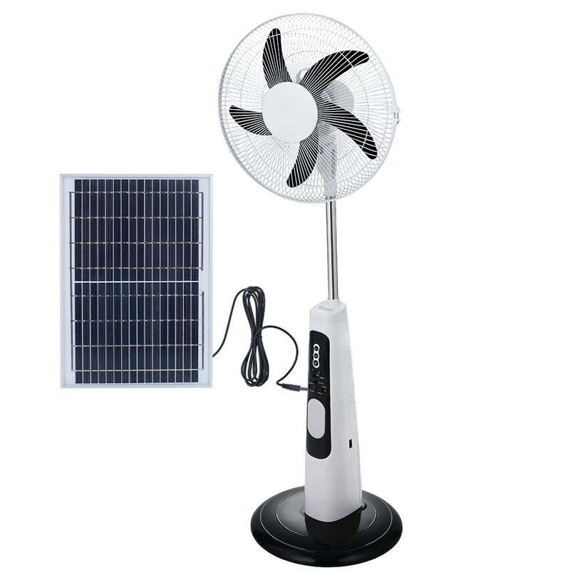 Battery Operated 16 Inch Rechargeable Solar Panel Fan Solar Powered Outdoor Fans Ac Dc Motor