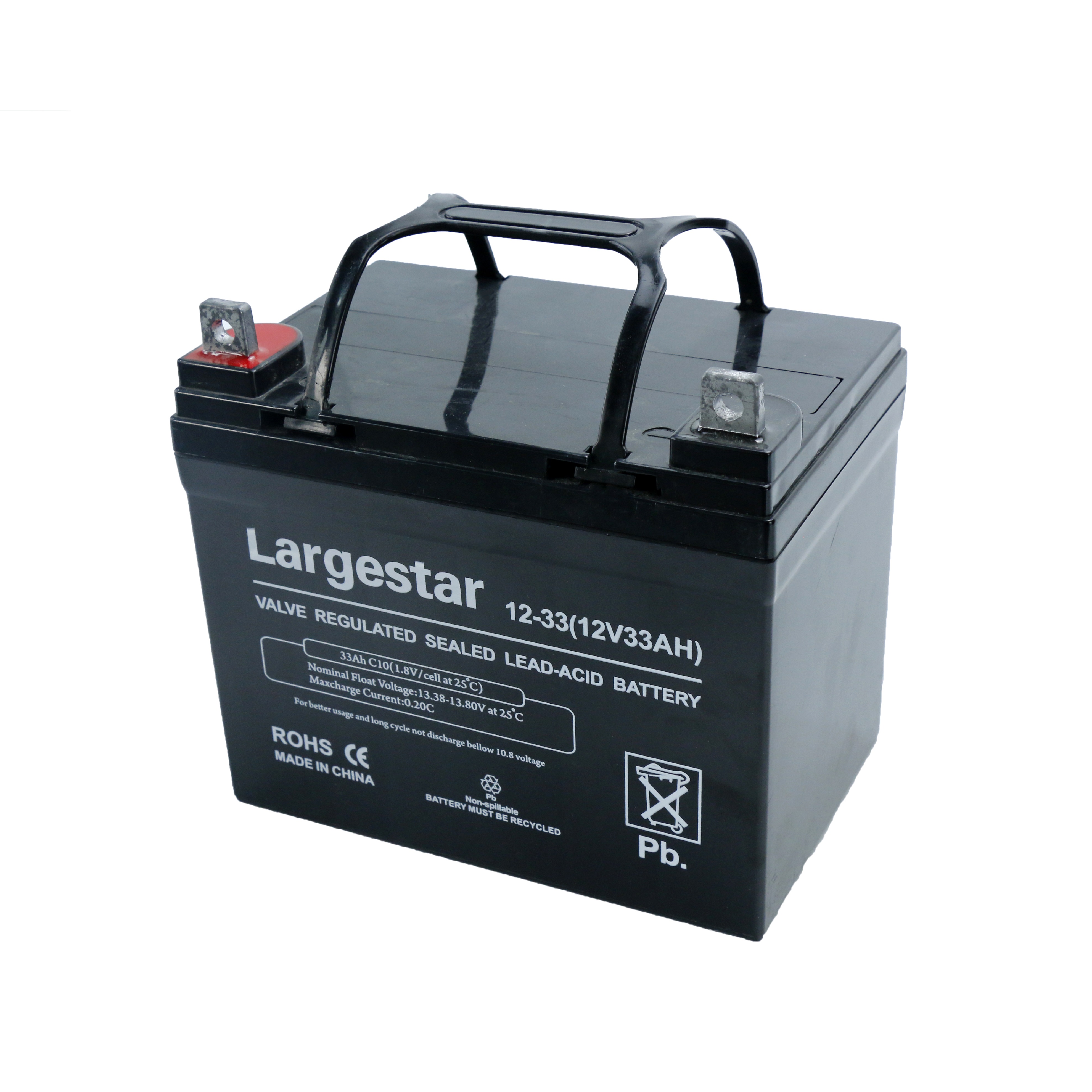 12V 33Ah Solar Storage AGM Backup Emergency VRLA Battery 