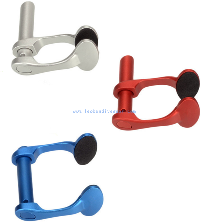 Freediving Aluminum Comfortable Nose Clip Non-slip Noseclip Pad for Diving Swimming