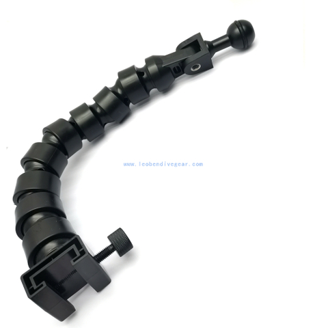 Underwater T Groove Flex Arm YS Mount To Dive Light Strobe Ball Adapter