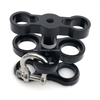 Underwater Aluminum Multi-Purpose 1 inch Arm Ball Joint Clamp with Shackle