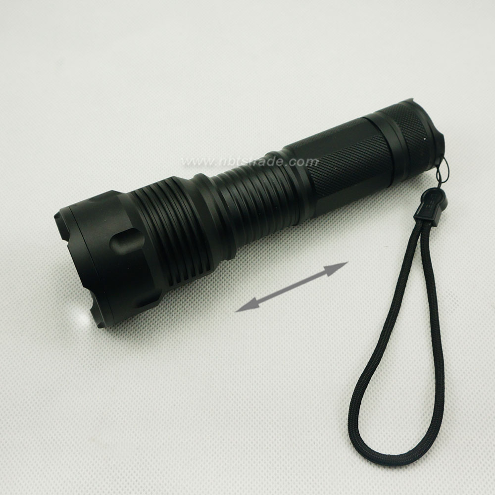 Adjustable Beam Large Lens High Power 350 Lumen T6 LED Flashlight 