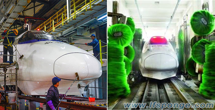 High-speed rail External wash cleaning tools from lfsponge Herramientas de limpieza de lavado externo de riel de alta velocidad de lfsponge