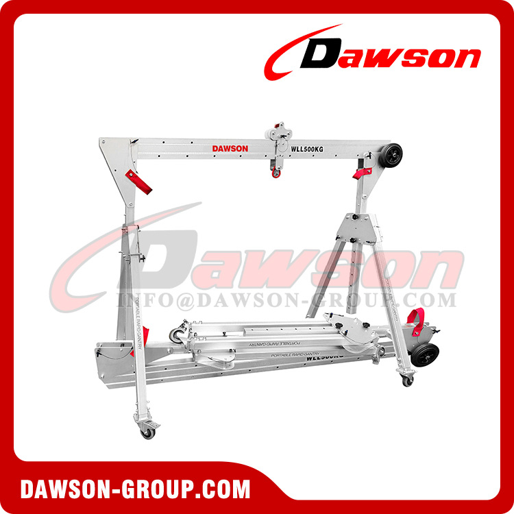 Pórtico de portal plegable tipo DSPRG de 250 kg-1000 kg, pórtico portátil plegable de aleación de aluminio, grúas de pórtico