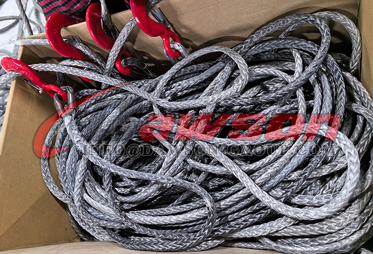 Cuerda trenzada de UHMWPE de 12 hebras, extremo con dedal de acero inoxidable 316 con gancho DS156 - Dawson Group Ltd. - Proveedor de China, Factor