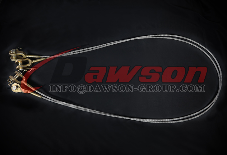 Eslingas de cable de acero DAWSON con casquillo de peltre abierto galvanizado - Dawson Group Ltd. - Fabricante de China