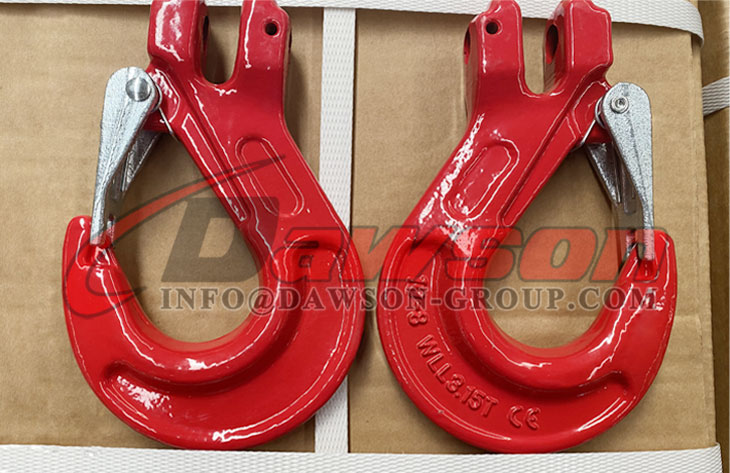 Gancho de eslinga de horquilla DS333 G80 con pestillo fundido para eslingas de cadena de elevaci&oacute;n - Dawson Group Ltd. - Proveedor, fabricante y f&aacute;brica de China