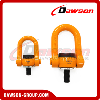 DAWSON M8-M100 UNC y rosca métrica, grillete giratorio doble, anillo de elevación giratorio G80
