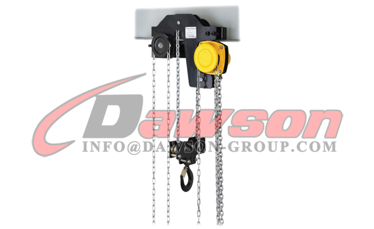 DS-YTG 1T - Carro de polipasto de cadena manual de bajo nivel 10T, Carro de polipasto de altura libre baja, Bloques de cadena con carros con engranajes - Dawson Group Ltd. - Fabricante, proveedor de China