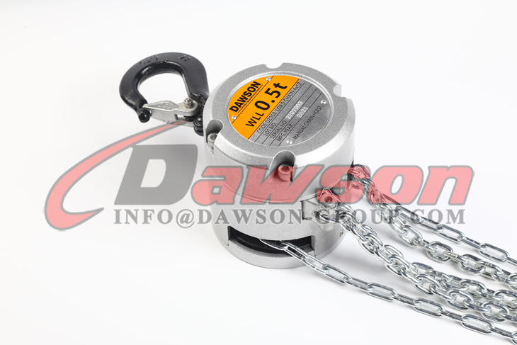 Polipasto de cadena de aleaci&oacute;n de aluminio de 0,5 toneladas, bloque de cadena de 500 kg para elevador de obra - Dawson Group Ltd. - Fabricante, f&aacute;brica y proveedor de China