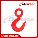 DS130 320A درجة 70 G70 WLL 0.75-30T خطاف رافعة عين من سبائك الصلب مزورة مع مزلاج، 320C G43 درجة 43 WLL 0.5-20T خطاف رافعة عين من الصلب الكربوني مزورة