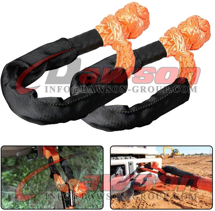 Aplicaci&oacute;n Cuerda de grillete suave sint&eacute;tica, Cuerda de recuperaci&oacute;n de grillete suave UHMWPE para navegaci&oacute;n SUV ATV 4X4 Cami&oacute;n Jeep Recuperaci&oacute;n Escalada Remolque - Dawson Group Ltd. - F&aacute;brica de China