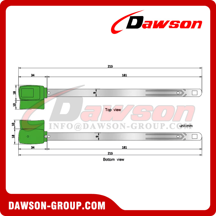 DS-BCS108 يمكن التخلص منها ضد العبث بسحب الأختام المعدنية الضيقة