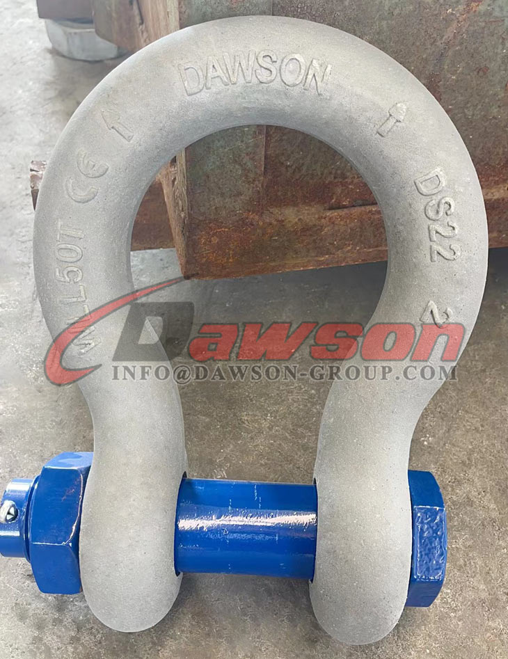 DAWSON BRAND Grau T8 DG2130A Manilha de arco de liga de a&ccedil;o forjado com pino de seguran&ccedil;a, Manilha de &acirc;ncora tipo parafuso G8 Classe DG2140 50T - Dawson Group Ltd.