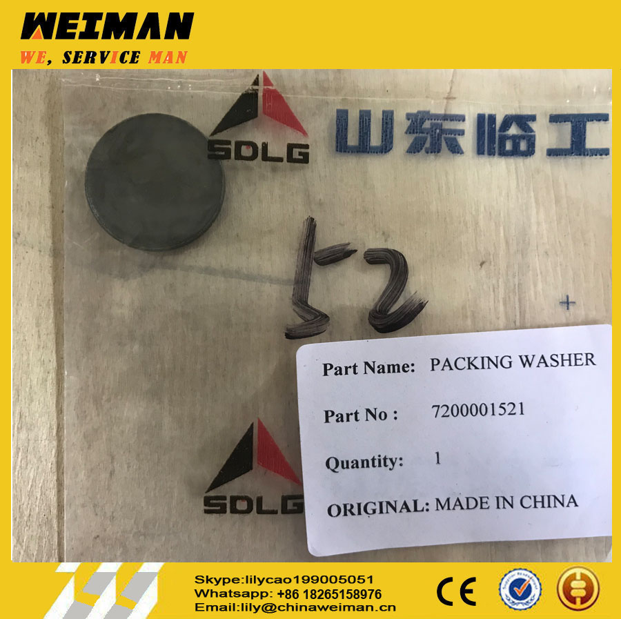 spare part 4wg200 transmission parts gasket12161797,washer 0630362024,7200001521 for LG958 WHEEL LOADER