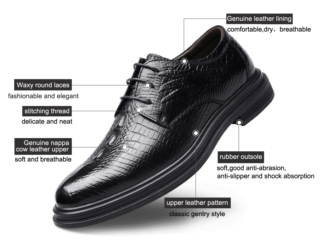 2022 new leather shoes men's black fashion shoes business mens dress shoes & oxford new module geniun casual