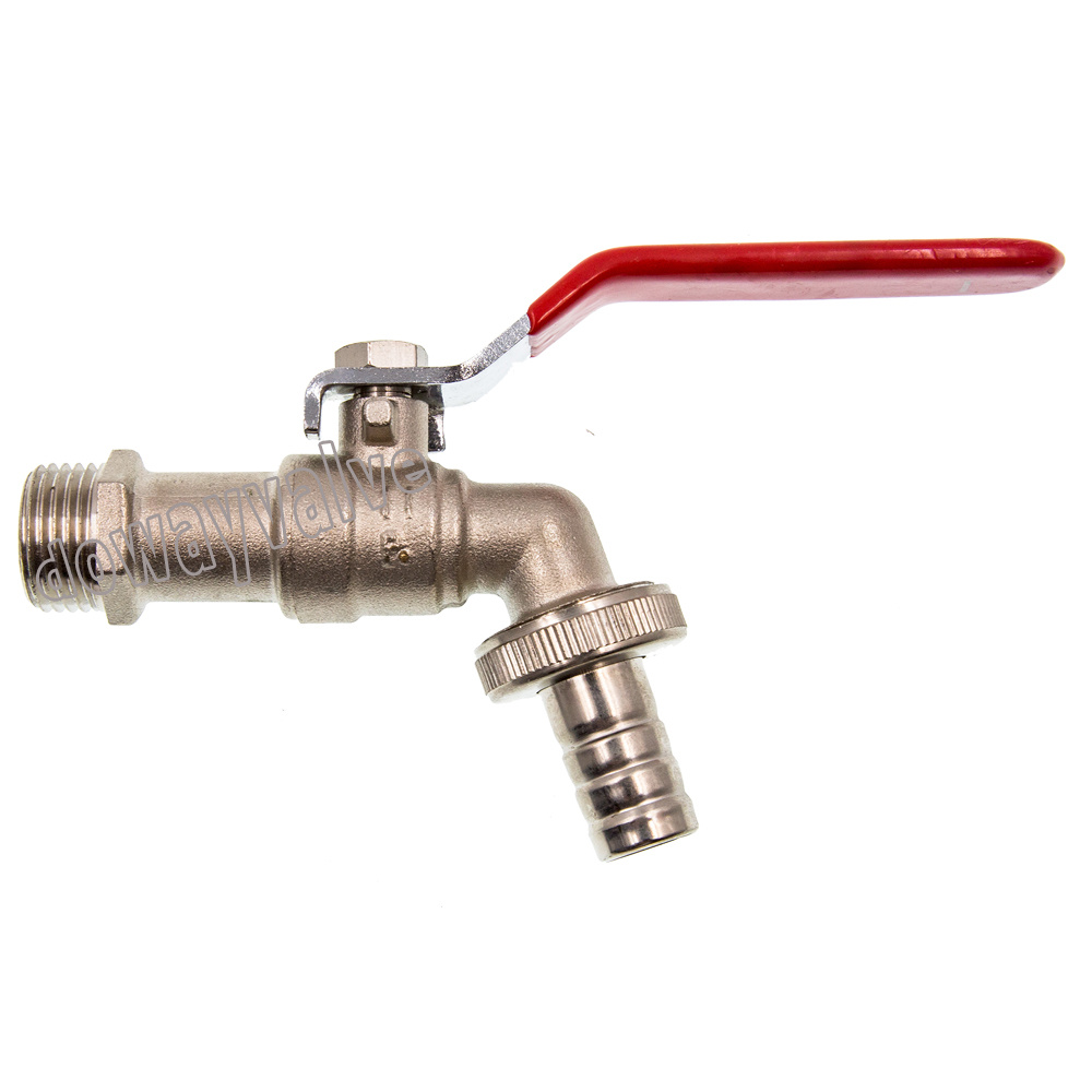 Bibcock de jardin en laiton poli sable Pn16