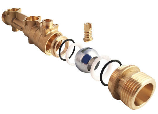 Tubo sensor de medidor de calor alargado con válvula