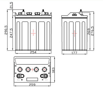 4-EV-145 Golf Cart Deep Cycle Battery