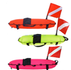 Scuba Dive Torpedo Shape Buoy Signal Float with Flag For Freediving And Spearfishing