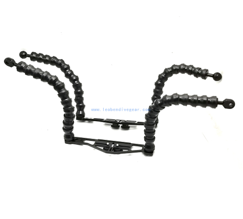 Underwater 12 inches Double Handle BALL YS Flex Arm Tray for Compact Camera Housings