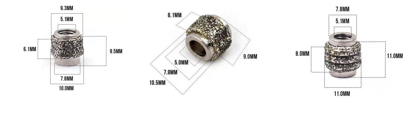 Conta de diamante de 10,5 mm