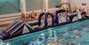 0.9mm tarpaulin Inflatable Aqua Run Water Obstacle Game For Swimming Pool